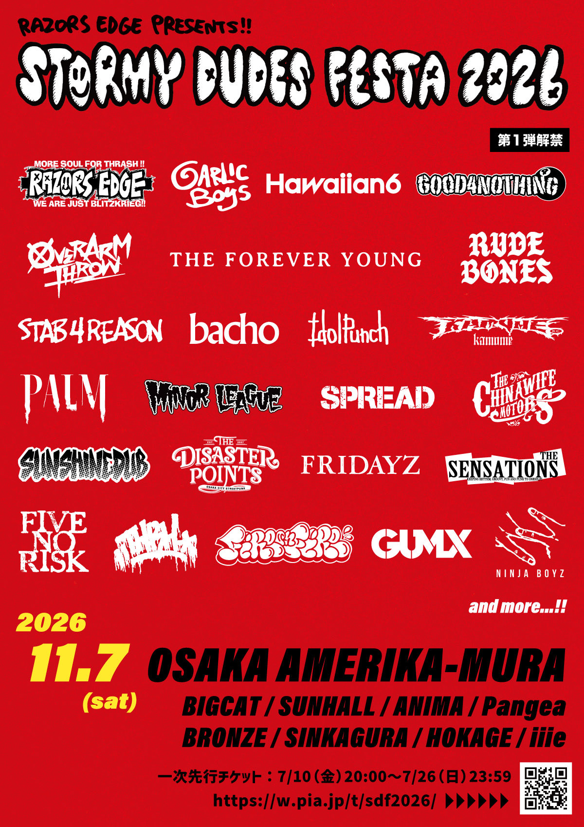 RAZORS EDGE presents STORMY DUDES FESTA 2026